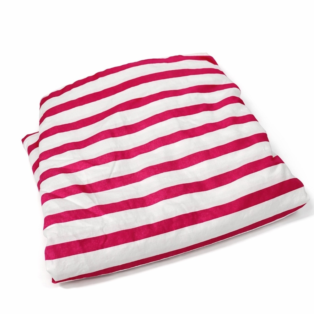 Pottery Barn Kids TWIN Duvet Cover pink 0448 white stripe 100% cotton button